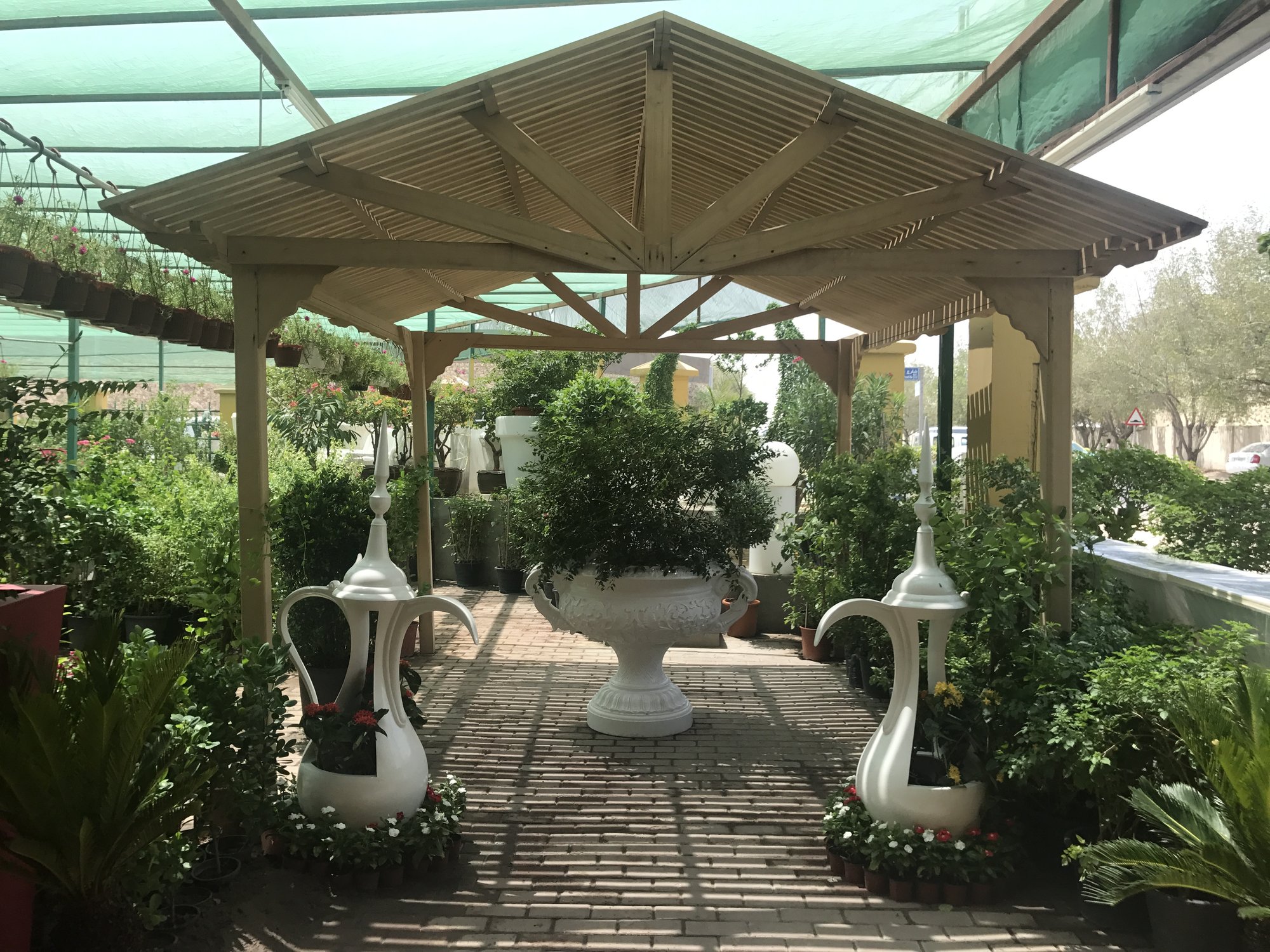 Outdoor plants at the Paradise Flowers garden centre in Doha